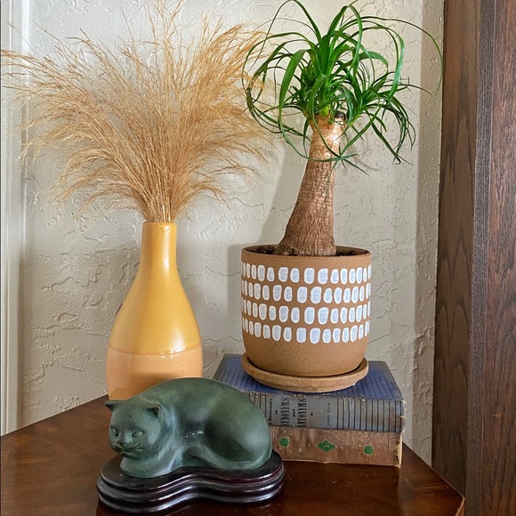 Spotted Ceramic Planter w Saucer NWT